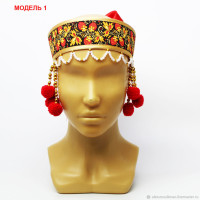 Кокошник налобник Анюта Хохлома