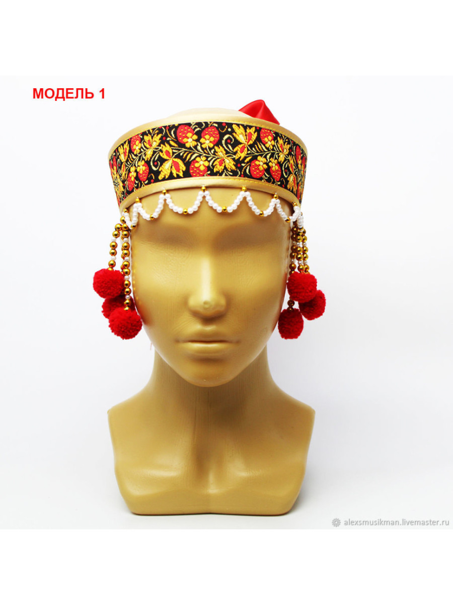 Кокошник налобник Анюта Хохлома