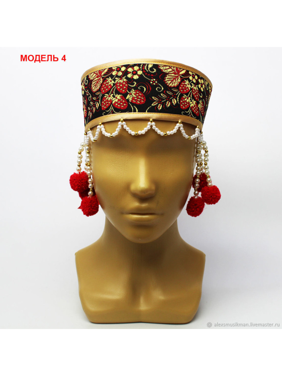 Кокошник налобник Анюта Хохлома