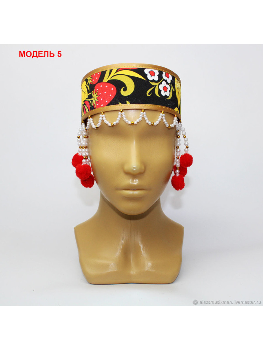 Кокошник налобник Анюта Хохлома